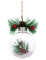 Boule de Noël naturelle avec neige et sapin 8 cm modèle aléatoire avec pomme de pin