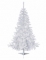 Vue de face du sapin artificiel enneigé blanc réaliste sur pied