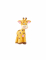 Figurine en résine girafe 3 cm x 3 cm thème safari
