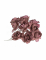 12 fleurs en papier pailleté rose gold 9 cm à tige flexible
