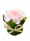 Rose artificielle en tissu avec feuillage 8 x 6 cm
