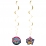 2 Suspensions spirales disco fever 85 cm dorées
