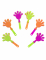 6 mini claps de main 9,5 x 4,5 cm colorés pour anniversaire