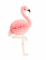 Suspension alvéolée flamant rose 27 x 14 cm décoration papier