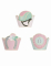 6 habillages moules à cupcake cheval bleu et rose pastel