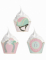 Différents motifs des habillages moules à cupcake cheval bleu et rose pastel