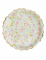 8 assiettes festonnées en carton shabby or 23 cm à fleurs
