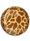 Ballon imprimé girafe 38 cm en aluminium safari