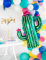 Mise en scène d anniversaire du ballon cactus en fleurs