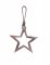 Suspension pour sapin étoile en bois 15 cm décoration naturelle