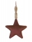 Suspension étoile en velours bordeaux 15 cm pour sapin
