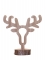 Décoration en bois tête de cerf 25 cm sur rondin