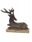 Décoration cerf en bois 12 cm marron pour Noël