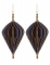 2 suspensions origami losanges bleus et or 13 cm
