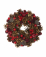 Couronne de noël baies rouges 25 cm et pommes de pin