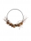 Couronne à suspendre pommes de pin dorées 35 cm naturelle