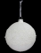 Boule de noël en verre avec dentelle blanche 10 cm élégante