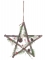 Suspension en bois étoile pommes de pin et baies 28 cm décoration de noël