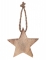 Suspension pour sapin en bois étoile 5 cm aspect naturel