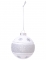 Boule de noël en verre flocon argenté 7 cm blanche