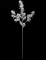 Branche de fleurs blanches pailletées 73 cm pour noël