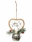 Suspension cœur et grelot 12 cm nature en corde