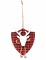 Suspension tête de renne tartan 14 cm pour sapin