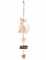 Décoration à suspendre en bois joli renard 20 cm, cœurs dorés et perles