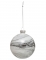 Boule de noël en verre effet marbre 8 cm gris et blanc