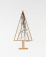 Sapin lumineux en bois naturel 72 x 35 cm avec 30 led