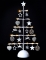 Décoration sapin lumineux blanc 45 cm à 19 led