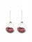 2 boules en verre avec paillettes rouges 8 cm pour sapin de noël