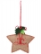 Suspension étoile en tissu 13 cm merry christmas