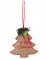 Suspension sapin en tissu 13 cm Merry Christmas