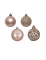 16 petites boules de noël rose gold 6 cm brillantes et mates