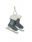 Suspension pour sapin patins à glace bleus 9 cm avec fausse fourrure