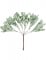 6 branches sur tige paillettes menthe 16 cm pour noël