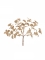 6 branches d'eucalyptus paillettes cuivre 17 cm pour Noël féerique