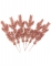 6 branches de sapin paillettes rose gold 30 cm déco noël