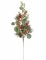 Branche traditionnelle eucalyptus grelots et pommes de pin 70 cm décorative