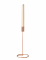 Bougeoir design sur pied métal rose gold 23 cm pour bougie cierge