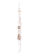 Suspension en bois sapin jute et dentelle 90 cm, style chalet