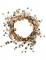 Couronne décorative branches et boules pailletées 40 cm dorée