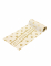 Chemin de table joyeuses fêtes en toile naturelle or 4 m x 14 cm motifs sapins
