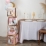 Mise en scène des stickers baby lettres pour baby shower rose gold