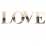 Stickers LOVE lettres dorées 15 cm