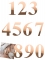 Sticker chiffre rose gold 15 cm
