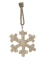 Suspension pour sapin en bois flocon 5 cm aspect naturel