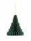 Décoration en papier alvéolé sapin de noël 15 cm vert et doré