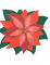 20 serviettes en papier fleur de Noël poinsettia 15,5 x 14,5 cm